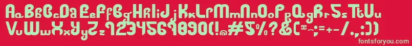 FatVodka Font – Green Fonts on Red Background