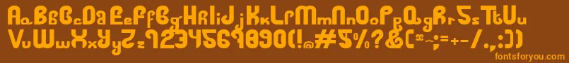 FatVodka Font – Orange Fonts on Brown Background