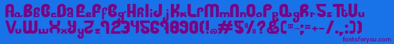 FatVodka Font – Purple Fonts on Blue Background