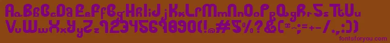 FatVodka-Schriftart – Violette Schriften auf braunem Hintergrund