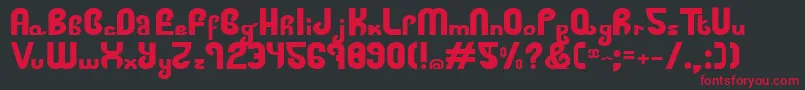 FatVodka Font – Red Fonts on Black Background