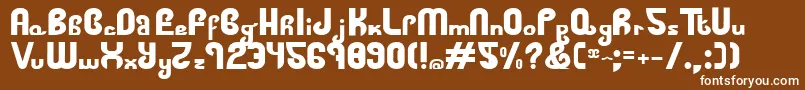 FatVodka Font – White Fonts on Brown Background