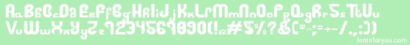 フォントFatVodka – 緑の背景に白い文字
