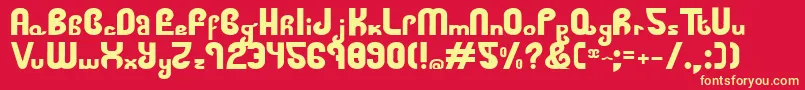 FatVodka Font – Yellow Fonts on Red Background