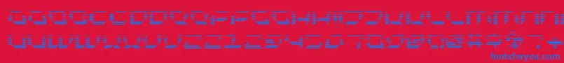 フォントPlurf – 赤い背景に青い文字