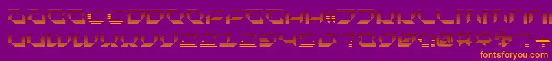 Plurf Font – Orange Fonts on Purple Background