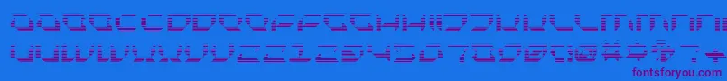 Plurf-Schriftart – Violette Schriften auf blauem Hintergrund