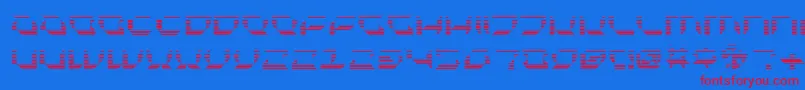 Plurf Font – Red Fonts on Blue Background