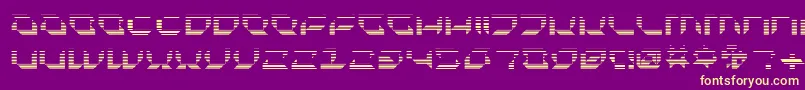 Plurf Font – Yellow Fonts on Purple Background