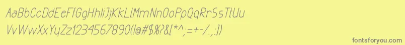 Шрифт ExactaBoldItalic – серые шрифты на жёлтом фоне
