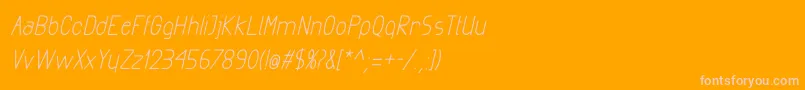 Шрифт ExactaBoldItalic – розовые шрифты на оранжевом фоне