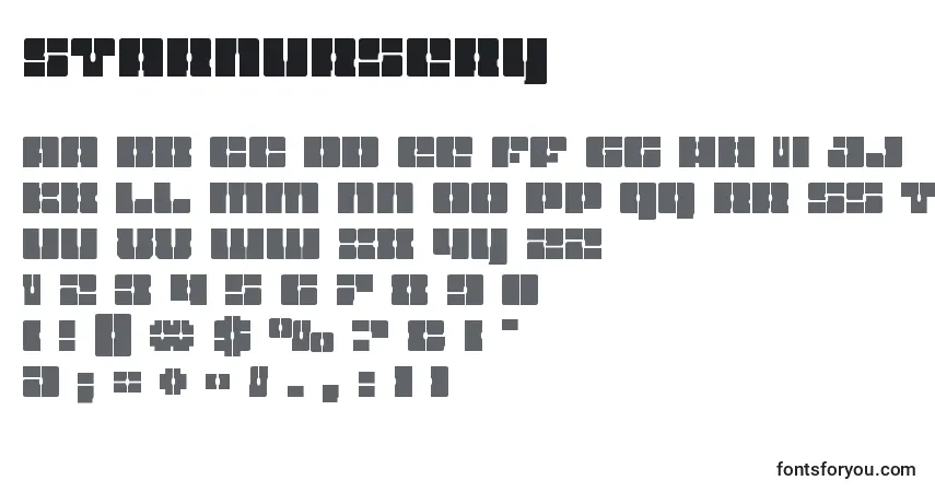 Шрифт Starnursery – алфавит, цифры, специальные символы