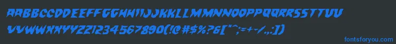 Countsuckulaexpandital Font – Blue Fonts on Black Background