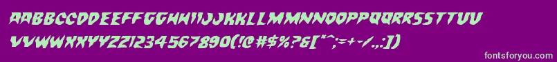 Countsuckulaexpandital Font – Green Fonts on Purple Background