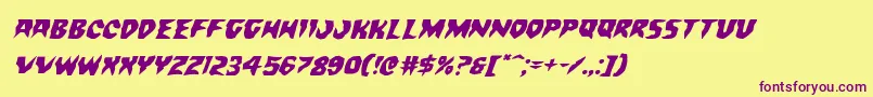 Countsuckulaexpandital Font – Purple Fonts on Yellow Background