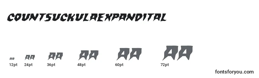Countsuckulaexpandital Font Sizes