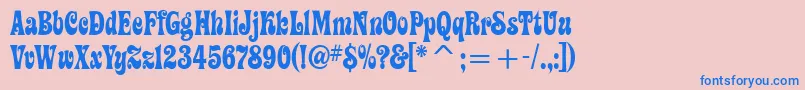 Artemon Font – Blue Fonts on Pink Background