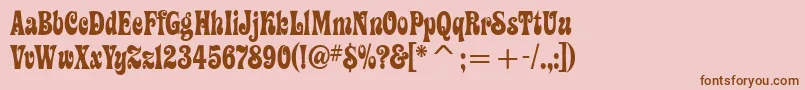 Artemon Font – Brown Fonts on Pink Background