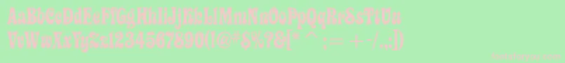 Artemon Font – Pink Fonts on Green Background