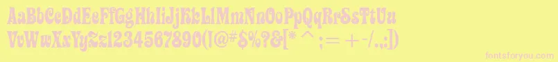 Artemon Font – Pink Fonts on Yellow Background