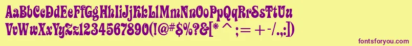 Artemon Font – Purple Fonts on Yellow Background