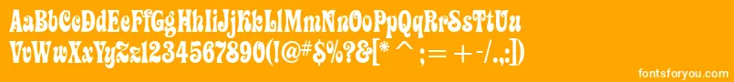 Artemon Font – White Fonts on Orange Background