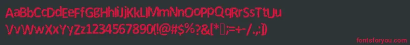 Шрифт DarksCalibriRemix – красные шрифты на чёрном фоне