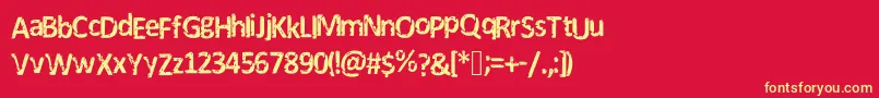 DarksCalibriRemix Font – Yellow Fonts on Red Background