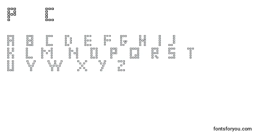 Schriftart Pixel Chunker – Alphabet, Zahlen, spezielle Symbole