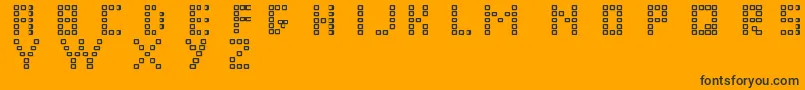 Pixel Chunker Font – Black Fonts on Orange Background