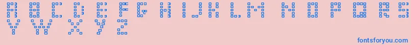 Pixel Chunker Font – Blue Fonts on Pink Background