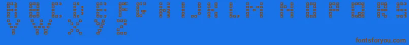 Pixel Chunker Font – Brown Fonts on Blue Background