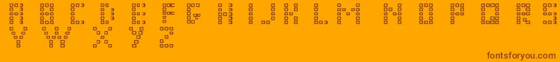Pixel Chunker Font – Brown Fonts on Orange Background