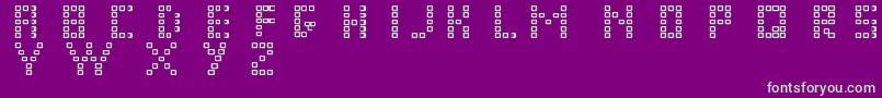 Fonte Pixel Chunker – fontes verdes em um fundo violeta