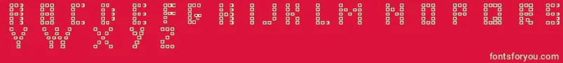 Pixel Chunker Font – Green Fonts on Red Background