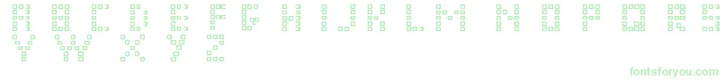 Pixel Chunker-Schriftart – Grüne Schriften auf weißem Hintergrund