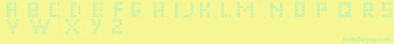 Pixel Chunker-fontti – vihreät fontit keltaisella taustalla