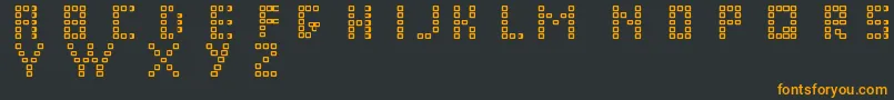 Pixel Chunker Font – Orange Fonts on Black Background