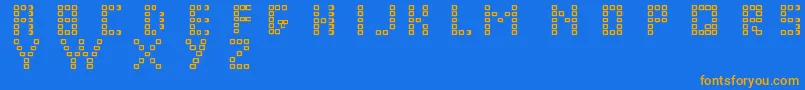 Pixel Chunker Font – Orange Fonts on Blue Background