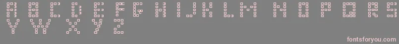 Czcionka Pixel Chunker – różowe czcionki na szarym tle