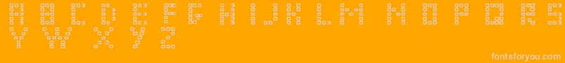 Шрифт Pixel Chunker – розовые шрифты на оранжевом фоне