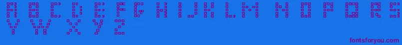 Pixel Chunker Font – Purple Fonts on Blue Background