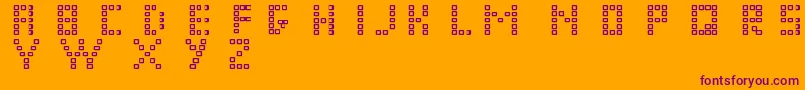 Pixel Chunker Font – Purple Fonts on Orange Background