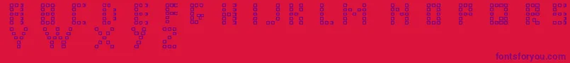 フォントPixel Chunker – 赤い背景に紫のフォント