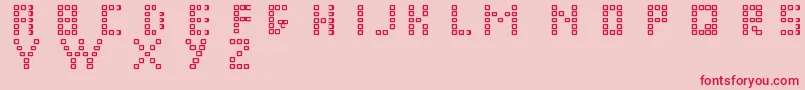 Pixel Chunker Font – Red Fonts on Pink Background