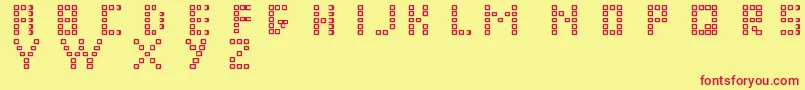 Шрифт Pixel Chunker – красные шрифты на жёлтом фоне