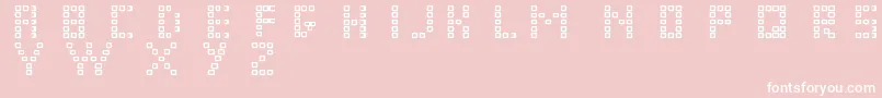 Pixel Chunker Font – White Fonts on Pink Background