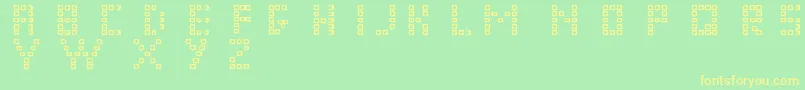 Pixel Chunker-Schriftart – Gelbe Schriften auf grünem Hintergrund