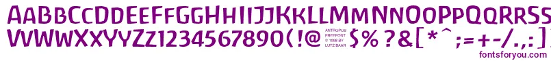 AntroposFreefont Font – Purple Fonts on White Background