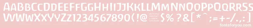 AntroposFreefont Font – White Fonts on Pink Background